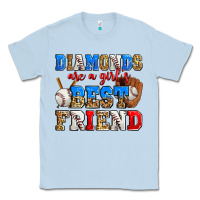Dusty Blue diamonds are a girl's best friend baseball Classic Tee - Zillion Design Studio