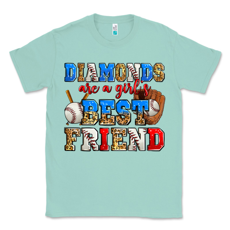Diamonds Are A Girl's Best Friend Baseball Classic Tee by Zillion Design Studio | Teevron