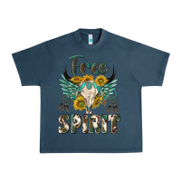 Midnight Navy western boho free spirit Urban Heavy Tee - texasbilliewilder