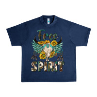 Navy western boho free spirit Urban Heavy Tee - texasbilliewilder