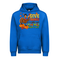 Cobalt give thanks for a little and you will find a lot Urban Hoodie - MaliasSmallBusiness