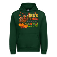 Forest Green give thanks for a little and you will find a lot Urban Hoodie - MaliasSmallBusiness
