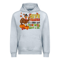 Heather Grey give thanks for a little and you will find a lot Urban Hoodie - MaliasSmallBusiness