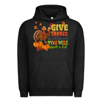 Pigment Black give thanks for a little and you will find a lot Urban Hoodie - MaliasSmallBusiness