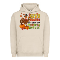 Pigment French Oak give thanks for a little and you will find a lot Urban Hoodie - MaliasSmallBusiness