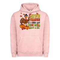 Pigment Salmon give thanks for a little and you will find a lot Urban Hoodie - MaliasSmallBusiness