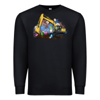 Black easter excavator gnome egg leopard Premium Sweatshirt - Artiststas