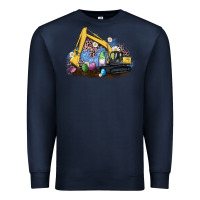 Navy easter excavator gnome egg leopard Premium Sweatshirt - Artiststas