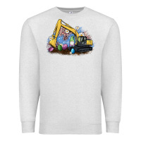 Oatmeal Heather easter excavator gnome egg leopard Premium Sweatshirt - Artiststas