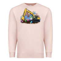 Pale Pink easter excavator gnome egg leopard Premium Sweatshirt - Artiststas