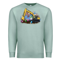 Seafoam easter excavator gnome egg leopard Premium Sweatshirt - Artiststas
