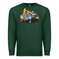 Sports Green easter excavator gnome egg leopard Premium Sweatshirt - Artiststas