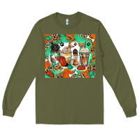 Dog Coffee Cups Long Sleeve Tee | Teevron