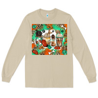 Mushroom dog coffee cups Long Sleeve Tee - Zillion Design Studio