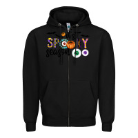 Black spooky Zipper Hoodie - CowhideDigitalArt