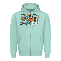 Seafoam spooky Zipper Hoodie - CowhideDigitalArt