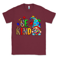 Burgundy be kind autism gnome Classic Tee - Zillion Design Studio