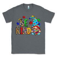 Charcoal Heather be kind autism gnome Classic Tee - Zillion Design Studio