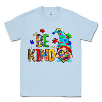 Dusty Blue be kind autism gnome Classic Tee - Zillion Design Studio
