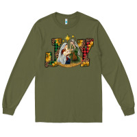 Army Green joy holy family Long Sleeve Tee - RanaPortraitStore