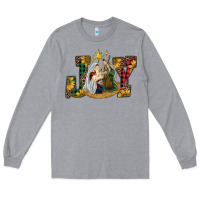 Heather Grey joy holy family Long Sleeve Tee - RanaPortraitStore