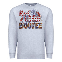 Heather Grey red white boujee Premium Sweatshirt - Artiststas