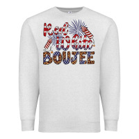 Oatmeal Heather red white boujee Premium Sweatshirt - Artiststas