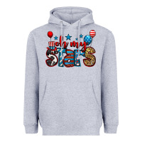Heather Grey oh my stars 4th of july Heavyweight Hoodie - Jasminsmagicworld
