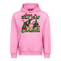 Fuchsia Pink have a holly dolly christmas Urban Hoodie - MaliasSmallBusiness