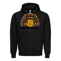 Black Thankful Vibes Only Zipper Hoodie - CowhideDigitalArt