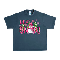 Midnight Navy pink christmas let it snow Urban Heavy Tee - Zillion Design Studio