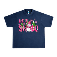 Navy pink christmas let it snow Urban Heavy Tee - Zillion Design Studio