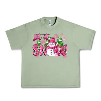 Oil Green pink christmas let it snow Urban Heavy Tee - Zillion Design Studio
