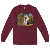 Burgundy jesus is the reason for the season Long Sleeve Tee - RanaPortraitStore