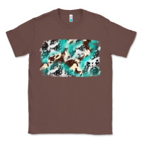 Chestnut Cowhide Background Western Classic Tee - texasbilliewilder
