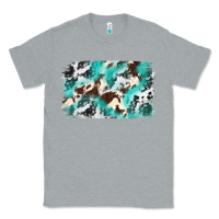 Heather Grey Cowhide Background Western Classic Tee - texasbilliewilder