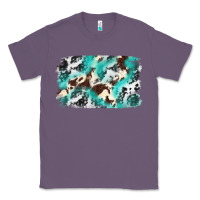Lavender Cowhide Background Western Classic Tee - texasbilliewilder