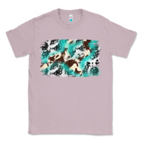 Lilac Cowhide Background Western Classic Tee - texasbilliewilder