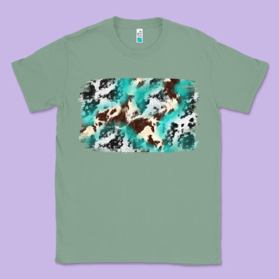 Cowhide Background Western Classic Tee Designed By Texasbilliewilder