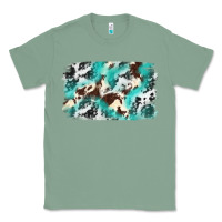 Sage Cowhide Background Western Classic Tee - texasbilliewilder