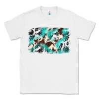 White Cowhide Background Western Classic Tee - texasbilliewilder
