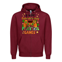 Burgundy P is Patrick's Day playing games Zipper Hoodie - Neo Western