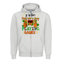 Dove Grey P is Patrick's Day playing games Zipper Hoodie - Neo Western