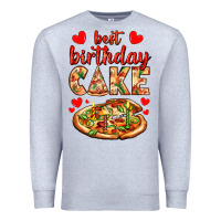 Heather Grey best birthday cake pizza Premium Sweatshirt - AdoDesignShop