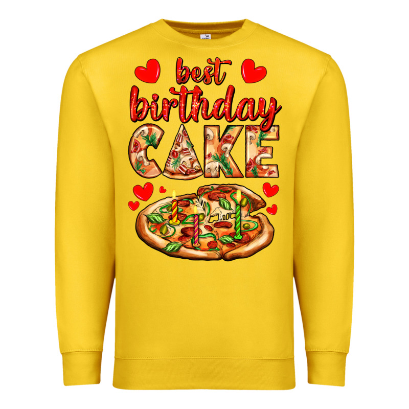 Best Birthday Cake Pizza Premium Sweatshirt by AdoDesignShop | Teevron
