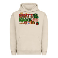 Pigment French Oak What's crackin Christmas Urban Hoodie - NancyCooperArtShop