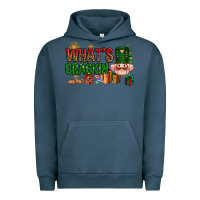 Pigment Midnight Navy What's crackin Christmas Urban Hoodie - NancyCooperArtShop