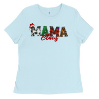 Baby Blue mama claus Ladies Tee - BarkalooDesign