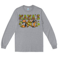 Heather Grey mamas boy Long Sleeve Tee - texasbilliewilder