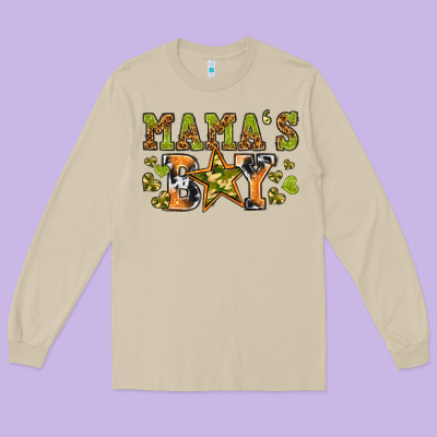 Mamas Boy Long Sleeve Tee Designed By Texasbilliewilder